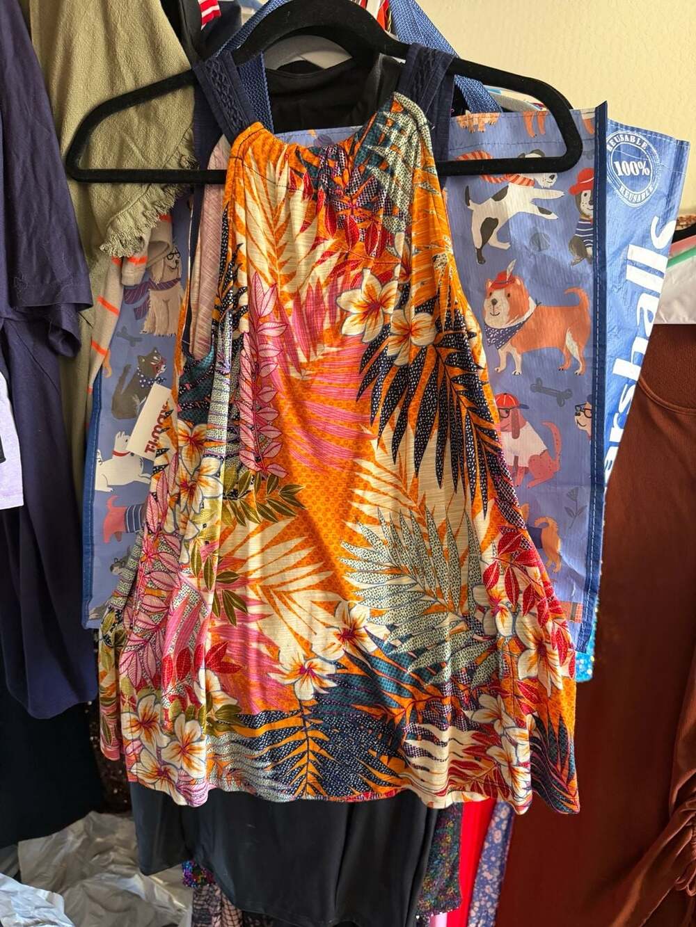 Cable & Gauge Tropical Floral Print Tank Top